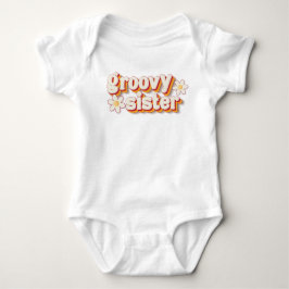 Groovy Sister Babyblus | Retro Daisy Blomma P T Shirt