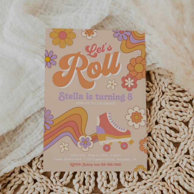 Groovy Skating-inbjudan | Rullskal Inbjudningar (Skapare uppladdad)