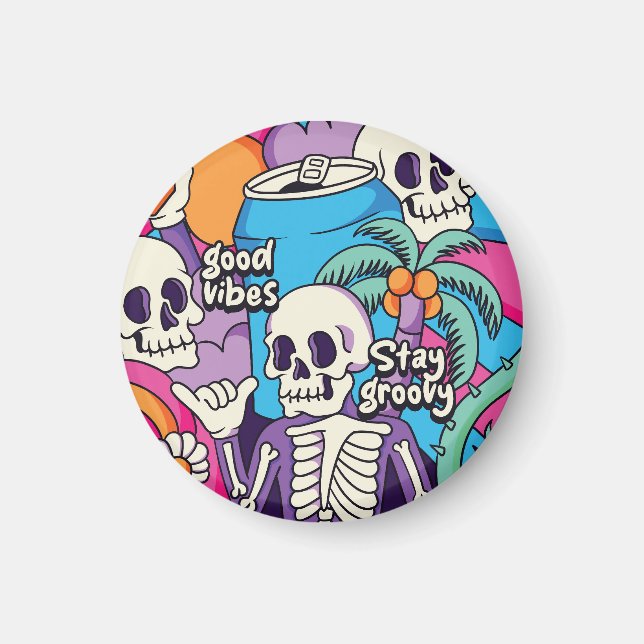 Groovy skelettet magnet (Framsidan)