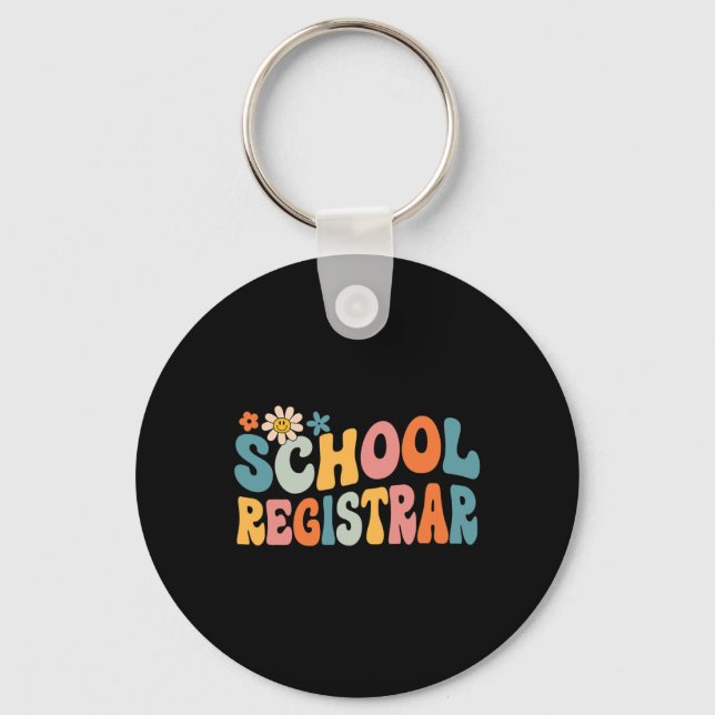 Groovy skolregistrator Byck till skolan  Nyckelring (Framsida)