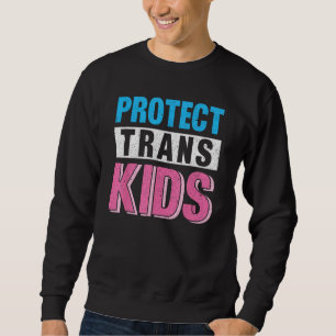 Groovy Skydda Trans Barn LGBT LGBTQ Gay Lesbisk P Lång Ärmad Tröja
