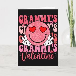 Groovy Smile Ansikte Grammys Valentine Dotter Niec Kort
