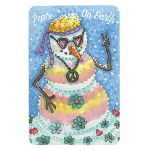 GROOVY SNÖGUBBE "FRED ON EARTH" CHRISTMAS MAGNET