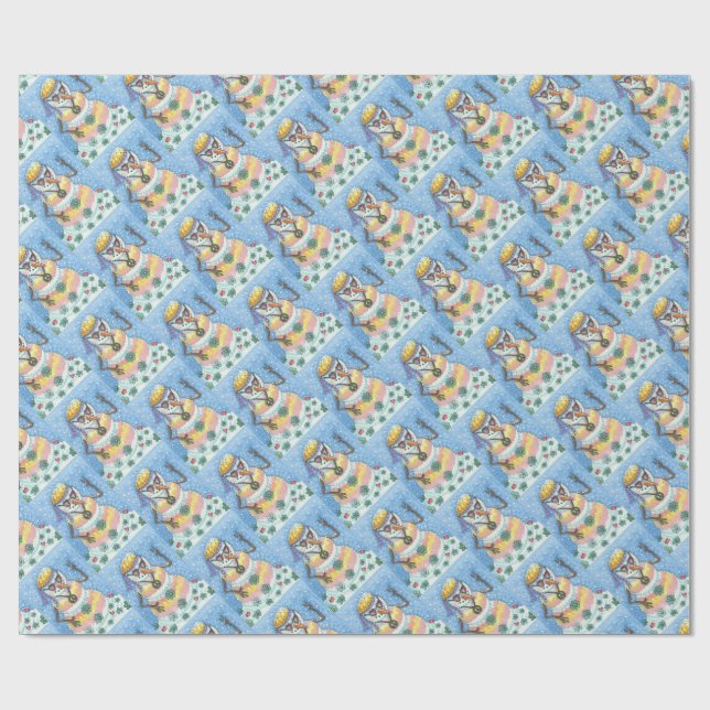 GROOVY SNÖGUBBE, FREDSTECKEN CHRISTMAS GIFT WRAP PRESENTPAPPER (Platt)