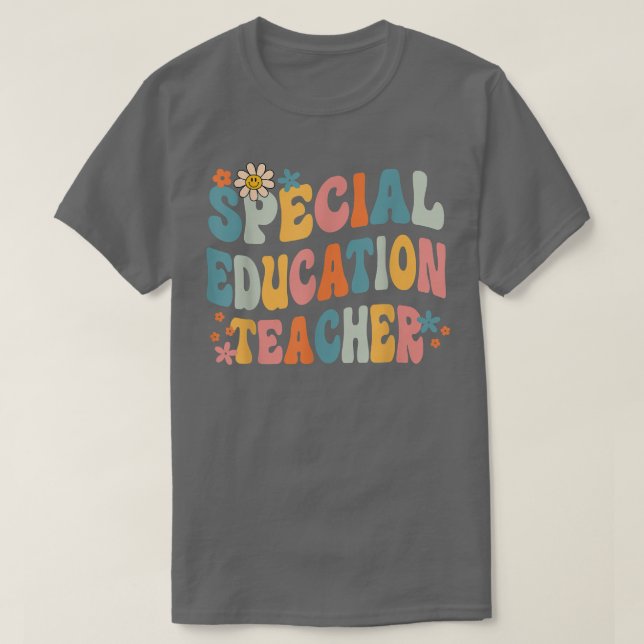Groovy Sped Speciell Education Lärare tillbaka til T Shirt (Design framsida)