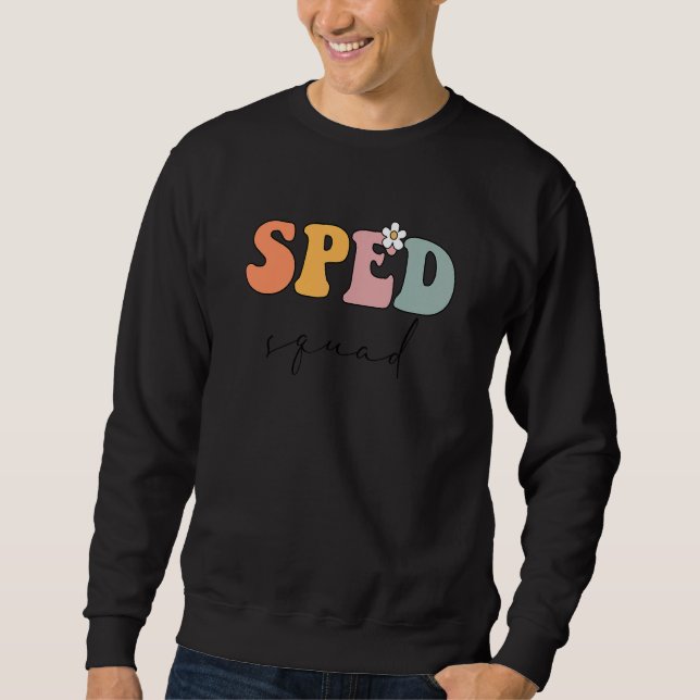 Groovy Sped Squad Specials Ed Teacher Special Educ Lång Ärmad Tröja (Framsida)