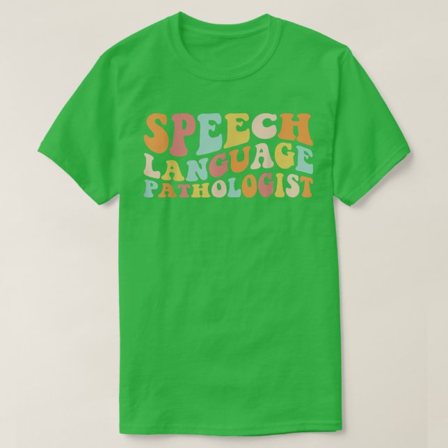 Groovy Speech Language Pathologist Leopard Speech  T Shirt (Design framsida)