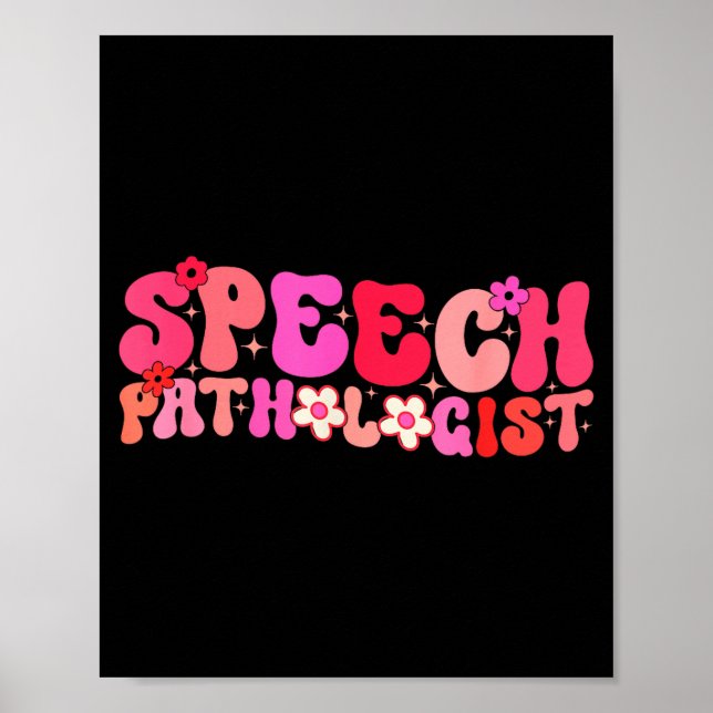 Groovy Speech Pathologist Speech Language Therapy  Poster (Framsidan)