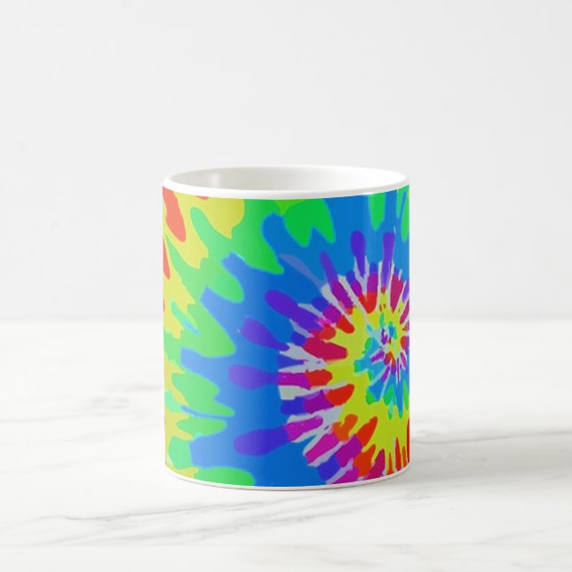 Groovy Spiral Rainbow Tie-Dye Mugg (Center)