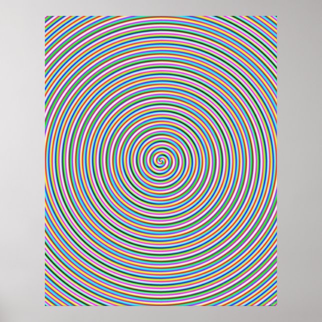Groovy Spiral Skriv ut Poster (Framsidan)