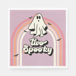 Groovy spöke retro Halloween Två Kusliga Födelseda Pappersservett