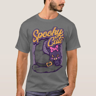 Groovy Spooky Cute Vibes ynka katt med Witch Hat T Shirt