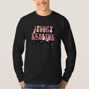 Groovy Spooky Fastighetsmäklare Blommig Spöke Hall T Shirt
