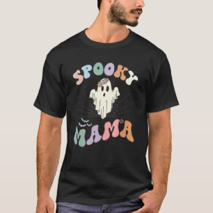 Groovy Spooky Mamma Retro Halloween Ghost Witchy S T Shirt
