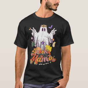 Groovy Spooky Mamma Retro Halloween Ghost Witchy S T Shirt