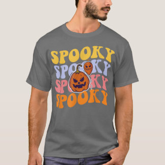 Groovy Spooky Retro Ghost Boo Halloween fest Pump T Shirt