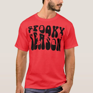 Groovy Spooky Season Boo Ghost Spooky Vibes Hallow T Shirt