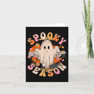 Groovy Spooky Season Ghost Halloween Kort