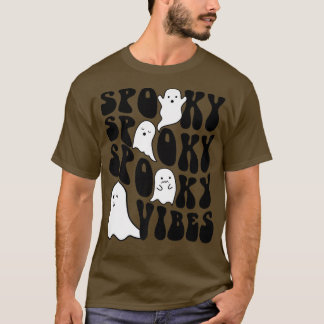 Groovy Spooky Vibes Boo Ghost Spooky Season Funny T Shirt