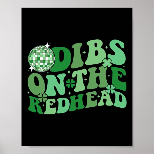 Groovy St Patricks Day Disco Byll Gör Anspråk På D Poster (Framsidan)