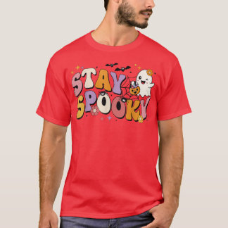 Groovy Stanna Spooky Vibes Retro Blommigt Ghost Hi T Shirt