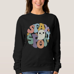 Groovy Stay Spooky Halloween Retro Boho Spöke Flow T Shirt