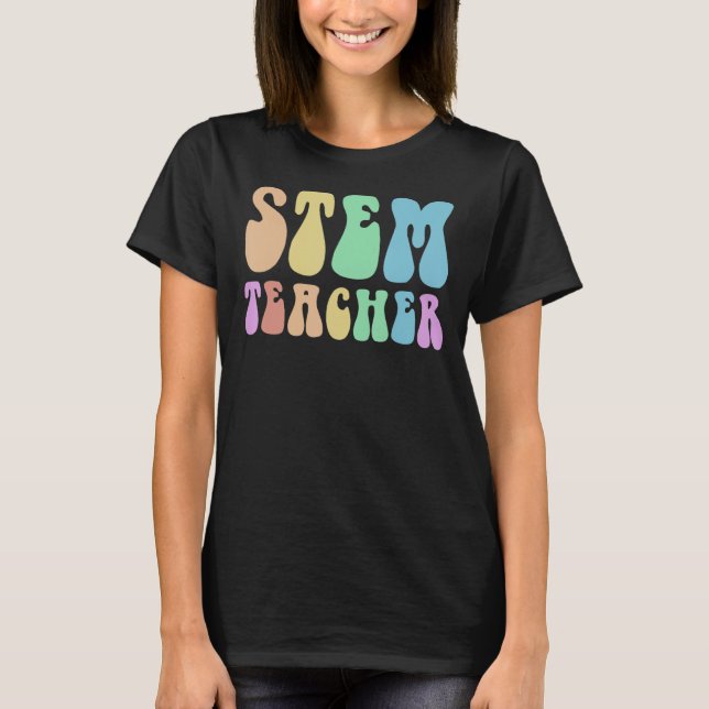Groovy STEM TEACHER Technology Crew STEM Squad Tea T Shirt (Framsida)