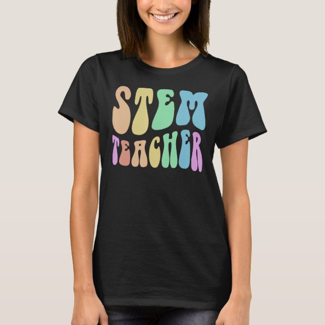 Groovy STEM TEACHER Technology Crew STEM Team Engi T Shirt (Framsida)