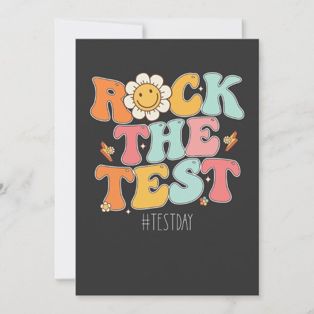 Groovy Sten testdagen för motiv testning Inbjudningar (Framsida)
