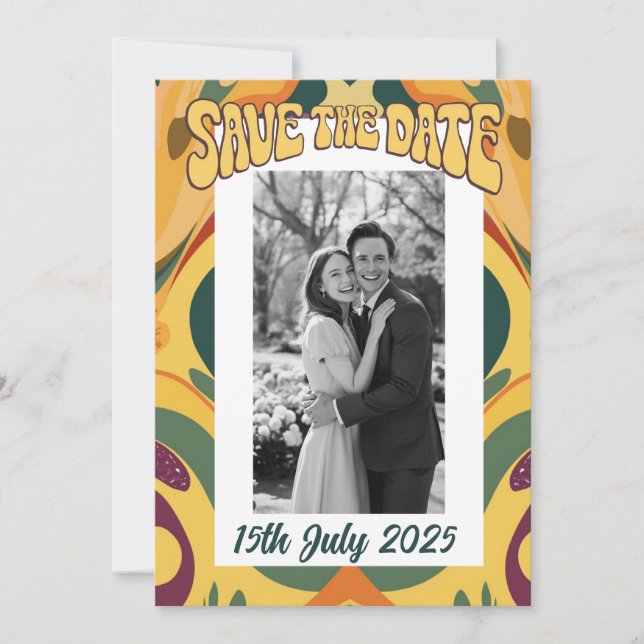 Groovy stil, 70-talets 60-årsjubileum vibe meddelande (Framsida)