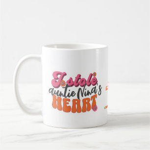 Groovy Stole Heart Newborn Baby Retro Girl Kaffemugg