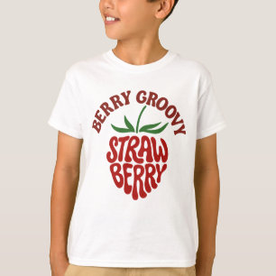Groovy Strawberry Retro 70s Vibes T Shirt