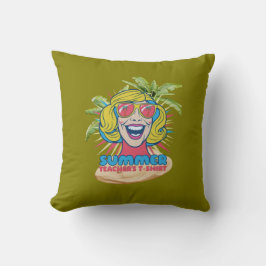 Groovy Summer Teacher Vibes Dekorativ kudde