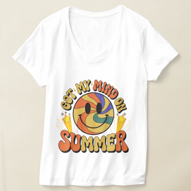 Groovy Summer Vibes Smiley Tee (Laydown)