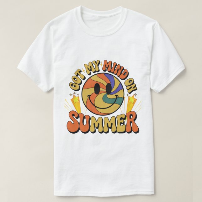 Groovy Summer Vibes Smiley Tee (Design framsida)