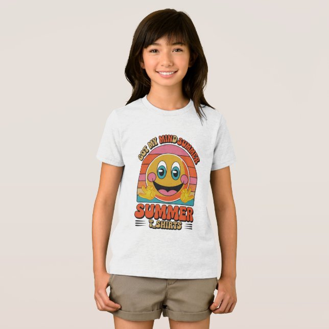 Groovy Summer Vibes Smiley Tee (Framsida Full)