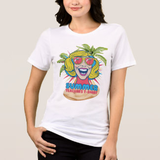 Groovy Summer Vibes Smiley Tee for Teacher