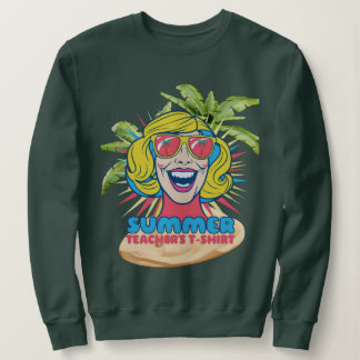 Groovy Summer Vibes Smiley Tee for Teacher