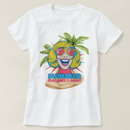 Groovy Summer Vibes Smiley Tee for Teacher