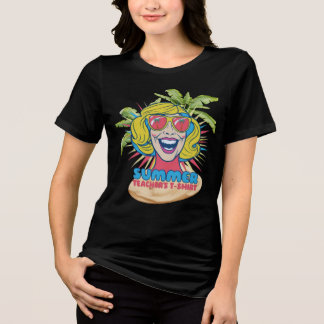 Groovy Summer Vibes Smiley Tee for Teacher