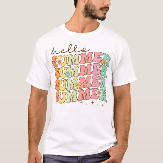 Groovy Summer Women Manar Kids Hej Summer Vacation T Shirt