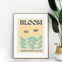Groovy Sunblommor "Bloom där du är planterad"