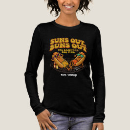Groovy Suns Out Buns Out Bakgård BBQ-klubb Rolig T Shirt