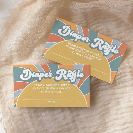 Groovy Sunshine Baby Shower Diaper Raffle Biljett Tilläggskort