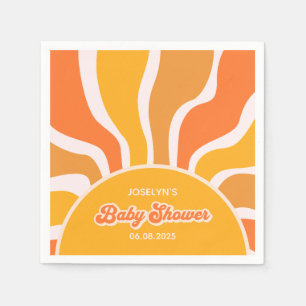 Groovy Sunshine Retro 60 s Hippie Pojke Shower Pappersservett