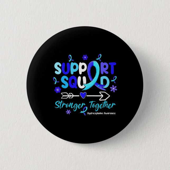 Groovy Support Squad Blue Ribbon Hydrocephalus Awa Knapp (Framsida)