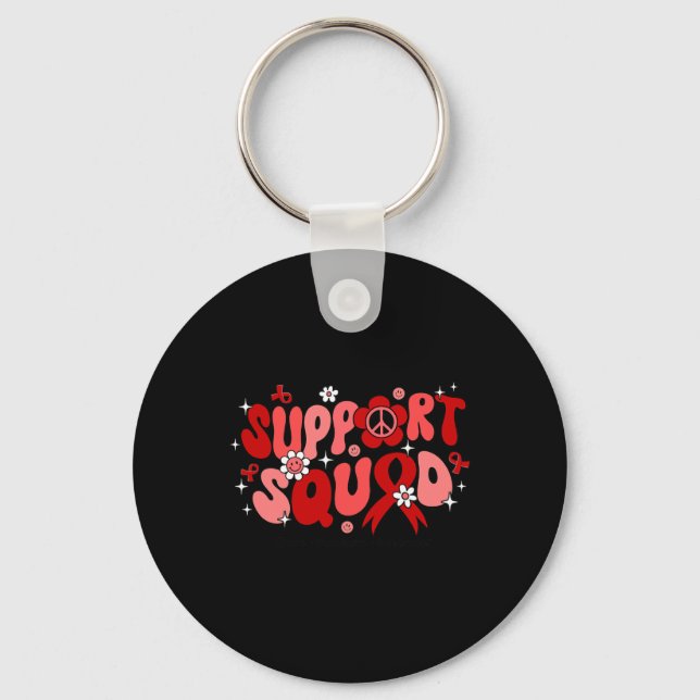 Groovy Support Squad Brain Aneurysm Awareness Gift Nyckelring (Framsida)