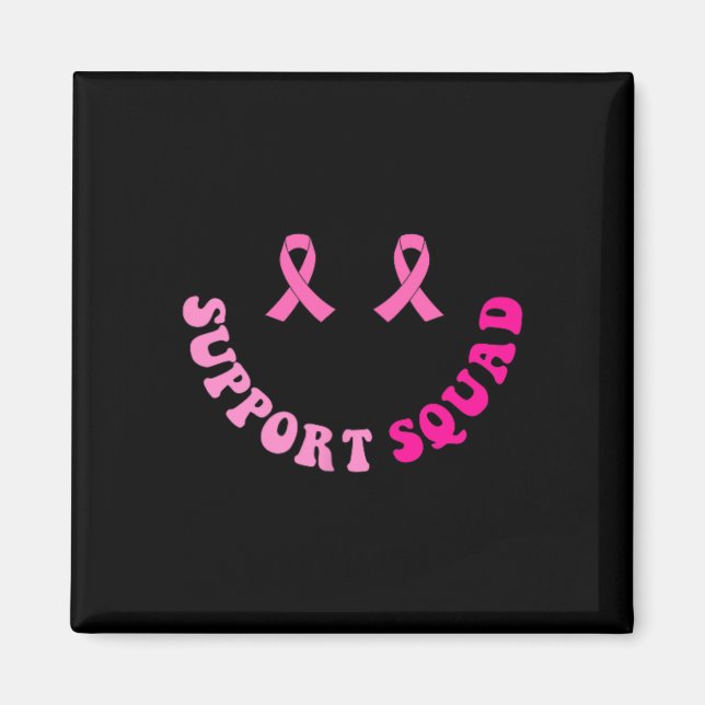 Groovy Support Squad Breast Cancer Awareness 2 Sid Magnet (Framsidan)