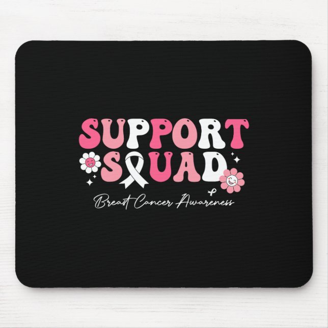 Groovy Support Squad Breast Cancer Awareness White Musmatta (Framsidan)