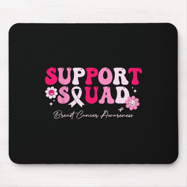 Groovy Support Squad Breast Cancer Awareness White Musmatta (Framsidan)